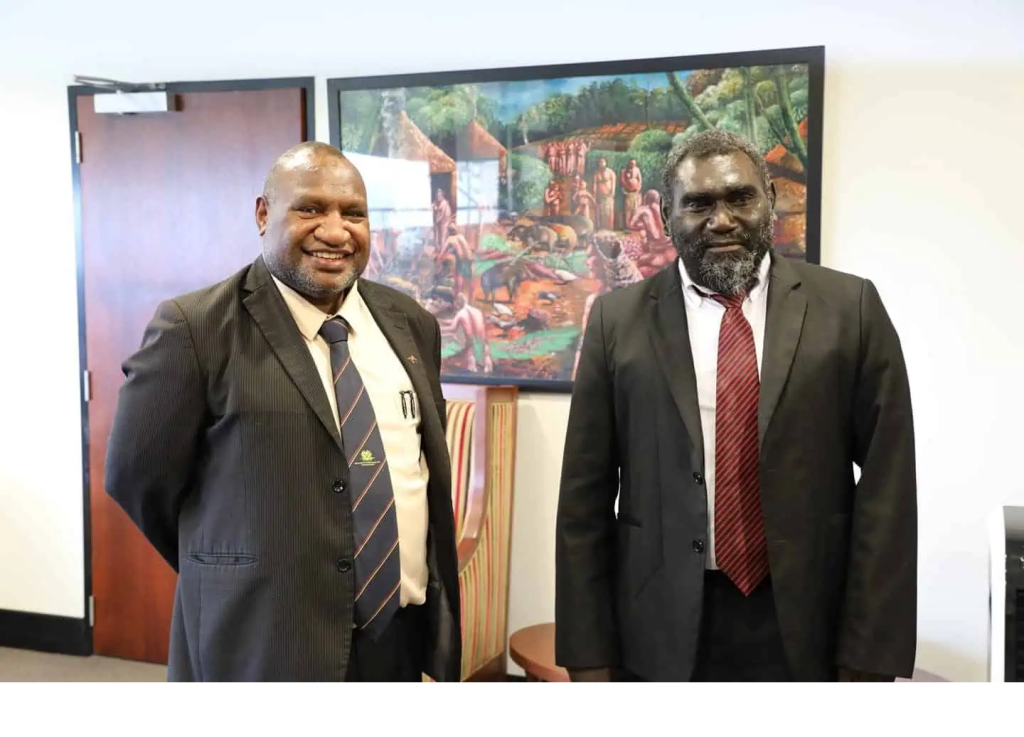 Prime Minister James Marape and President Ishmael Toroama.